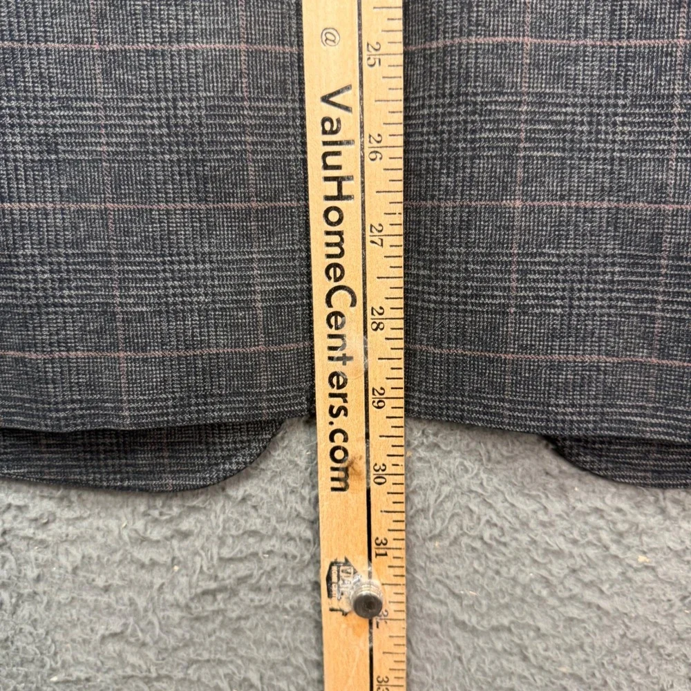 Banana Republic Blazer Mens 38R Grey Plaid Tailored Fit Cotton Sport‎ Coat